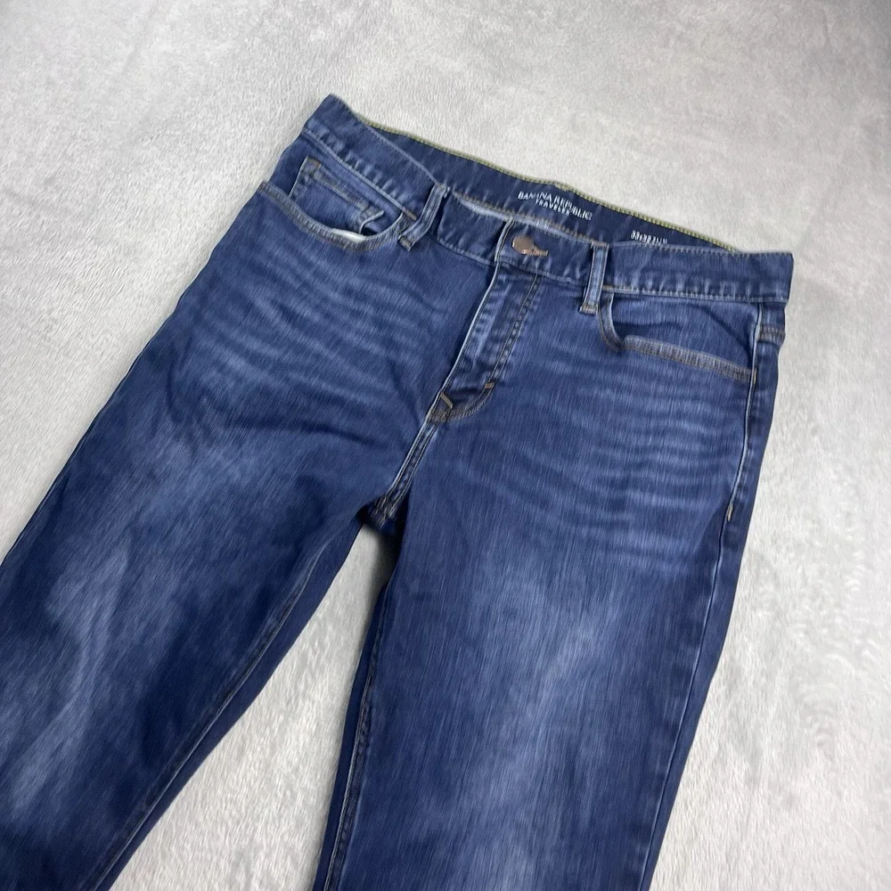 Banana Republic Traveler Jean 33x30* Slim Fit Mens Denim Pants Blue